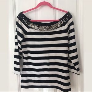 Glam White House Black Market Off Shoulder Top